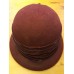 ERIC JAVITS  Burgundy  100% Wool  Derby Hat with Velour Bow (Medium)  eb-83783896